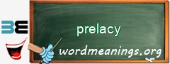 WordMeaning blackboard for prelacy